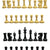 StonKraft - Tournament Chess Pieces (with Two Extra Queens) Chessmen Staunton Coins