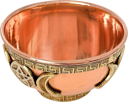 ESPLANADE 3" Copper Offering Bowl | Altar Bowl, Ritual Use, Incense Burner, Smudging Bowl, Decorative Bowl for Home Decor, Housewarming