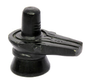 ESPLANADE Black Stone Shiva Lingam Shiv Ling Marble Idol Murti Statue Moorti - 3 Inch