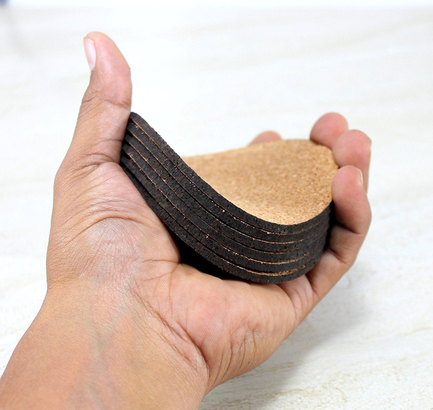 KLEO - Bar Beer Coffee Cork Coasters Set (Set of 12) & (Set of 6) - Long Lasting, Heat Resist, Absorbs Spilled Liquid, Non Slippery and Scratch Free