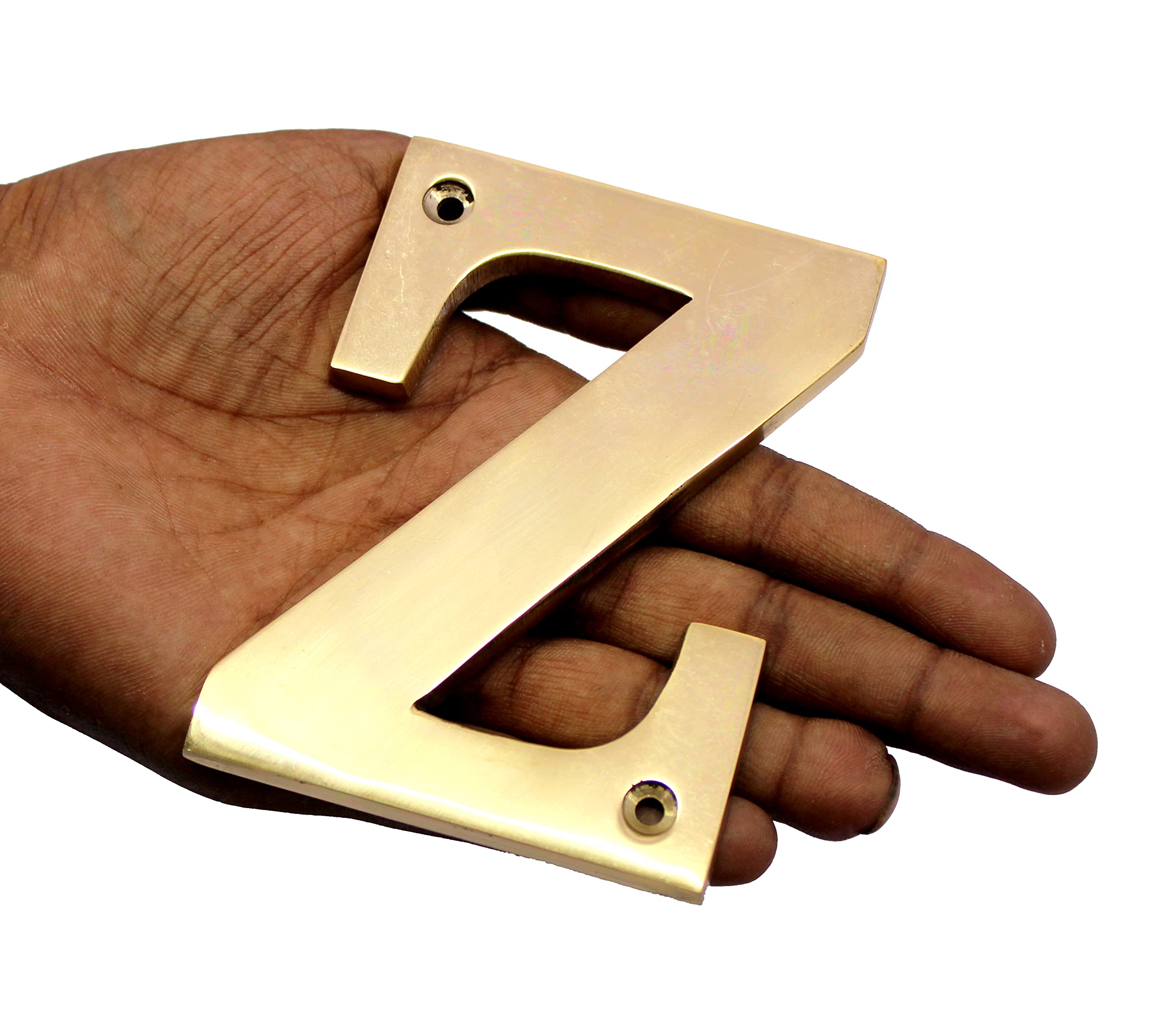 eSplanade Brass House Hotel Door Name Alphabets - Wall Door Plaque Alphabet Letter - Golden - 4" Inches (All Alphabets- 4")