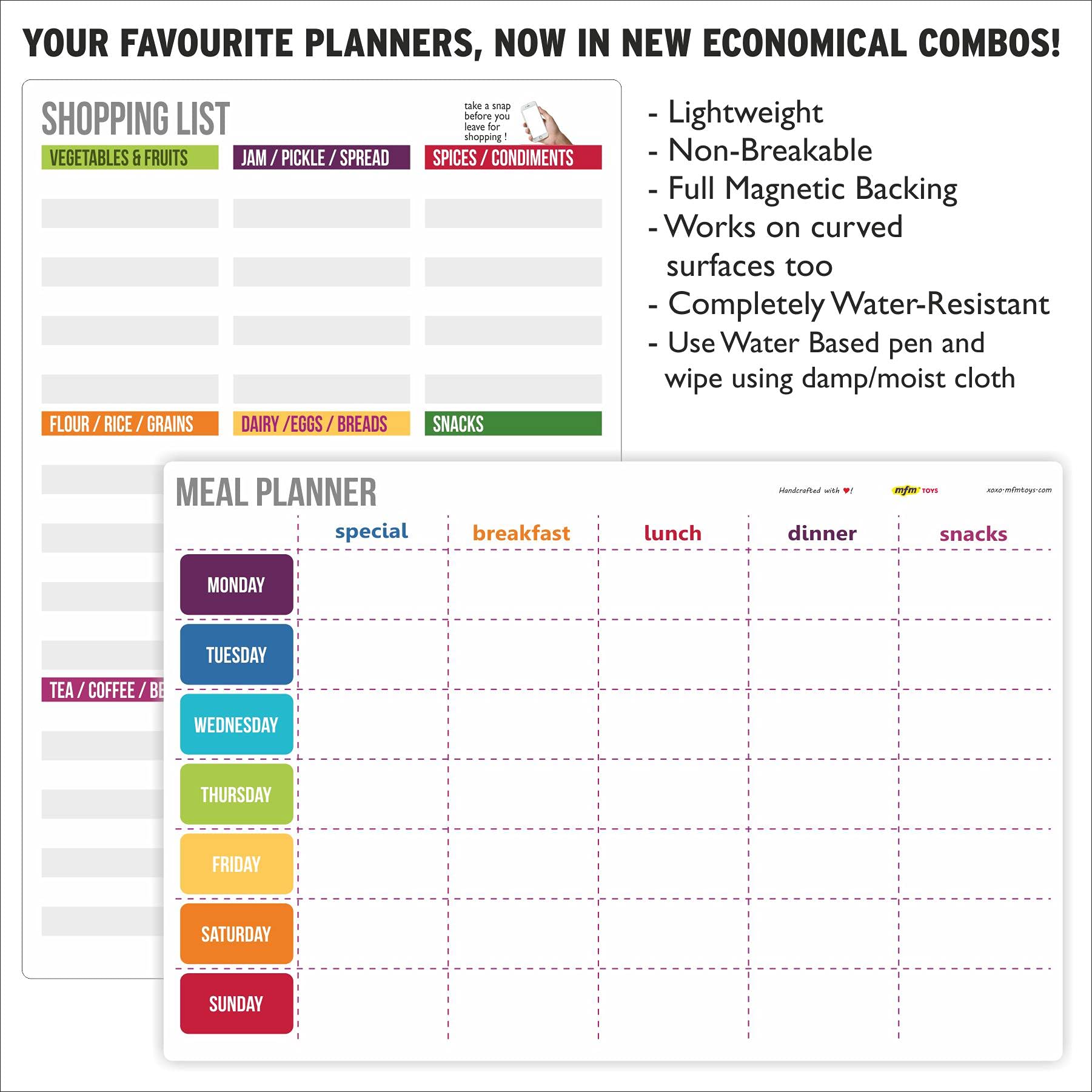 mfm toys fridge magnet write-erase A4 size notepads planners! (Boss lady planner)- Multi color