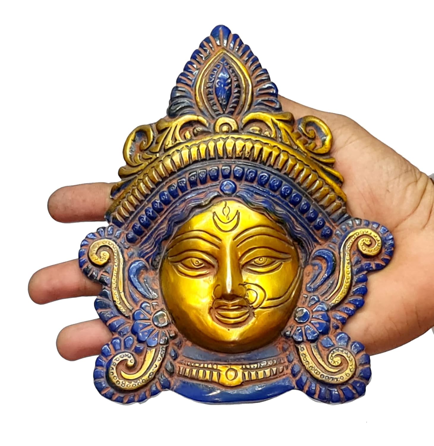 ESPLANADE Brass Maa Durga/MATA Rani Idol, Statue, moorti, murti for Home Mandir and Home Decor (7.25 Inch)