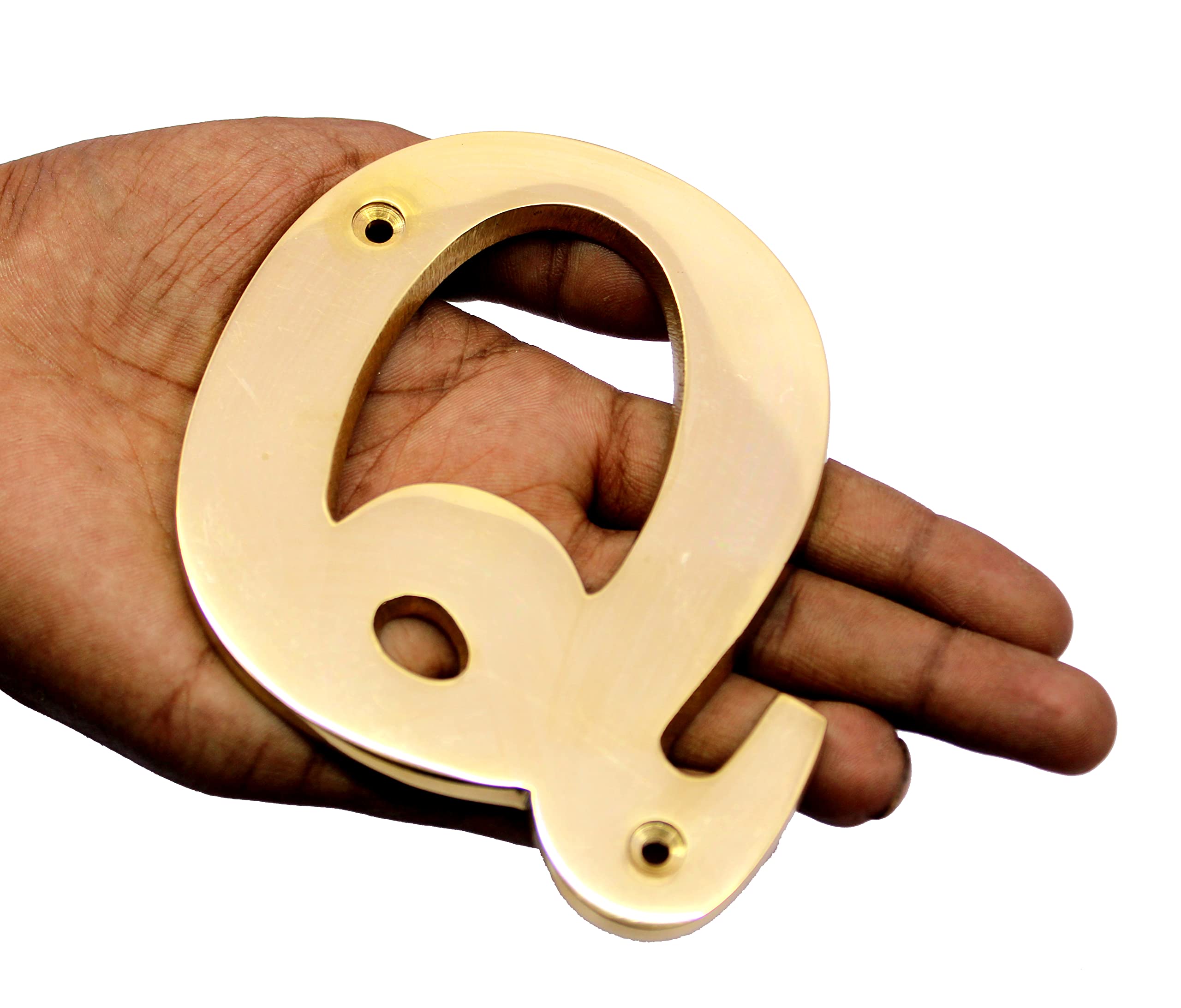 eSplanade Brass House Hotel Door Name Alphabets - Wall Door Plaque Alphabet Letter - Golden - 4" Inches (All Alphabets- 4")