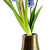 eSplanade Metal Flower Vase Flowerpot - Decorative Items Showpiece - Set of 2 | Home Decor Statement Piece for Showcase Foyer Table Desk | Silver , Copper