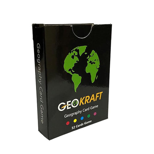 GEOKRAFT Kids Country Trump Cards Geography Game, Educational Toy, General Knowledge Return Gift for Kids Ages 5-8 Years, 9-12 Year Old Boys and Girls (Multicolor) Pack of 5
