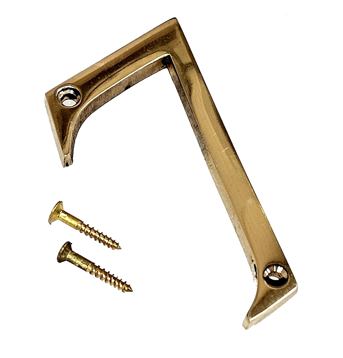 eSplanade 3" Brass House Hotel Door Number Plaque – Numeric Numerical Digit Sign for Home Office Hotel Guest House – Polished Brass Finish with Screws