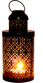 eSplanade Moroccan Lantern Metal Hanging Lamp Tealight Candle Holder - 6.5" Inches - Black