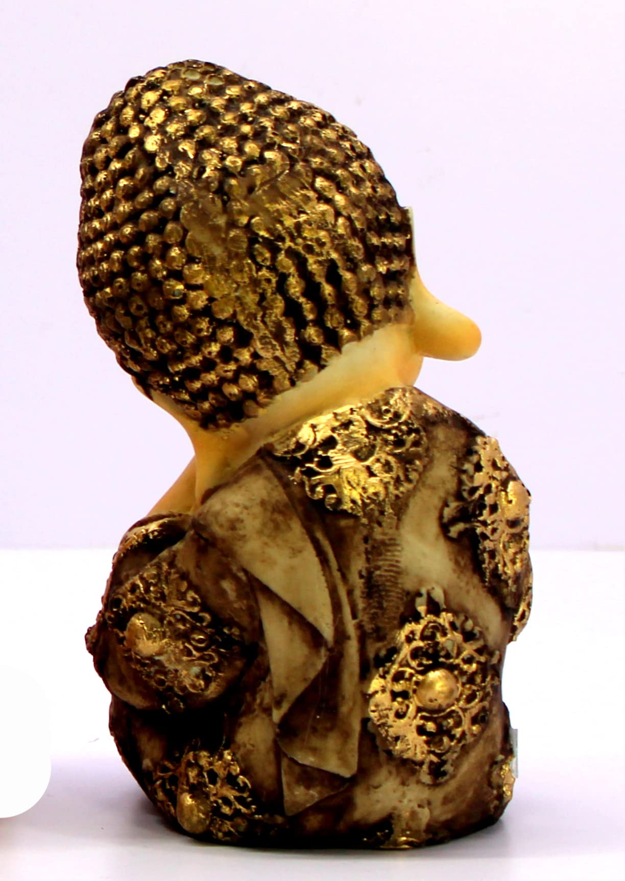 eSplanade Smiling Happy Baby Buddha Monk Statues | Feng Shui Monk Figurine Showpieces - Set of 4 | Home Decor | Resin - 7" Inches - Multi