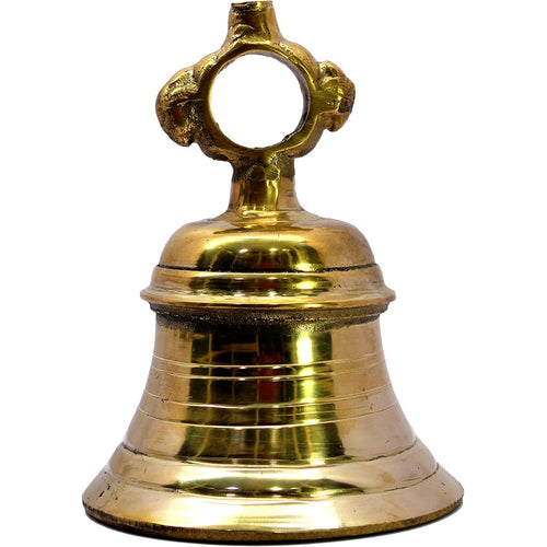 eSplanade Brass Hanging Temple Bell Ghanta Church Bell | Home Decor - Pooja Items | Golden - 7