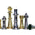 StonKraft Brass Chess Pieces Coins Pawns Chessmen - Copper Metal Chess Pieces (Gold and Black)