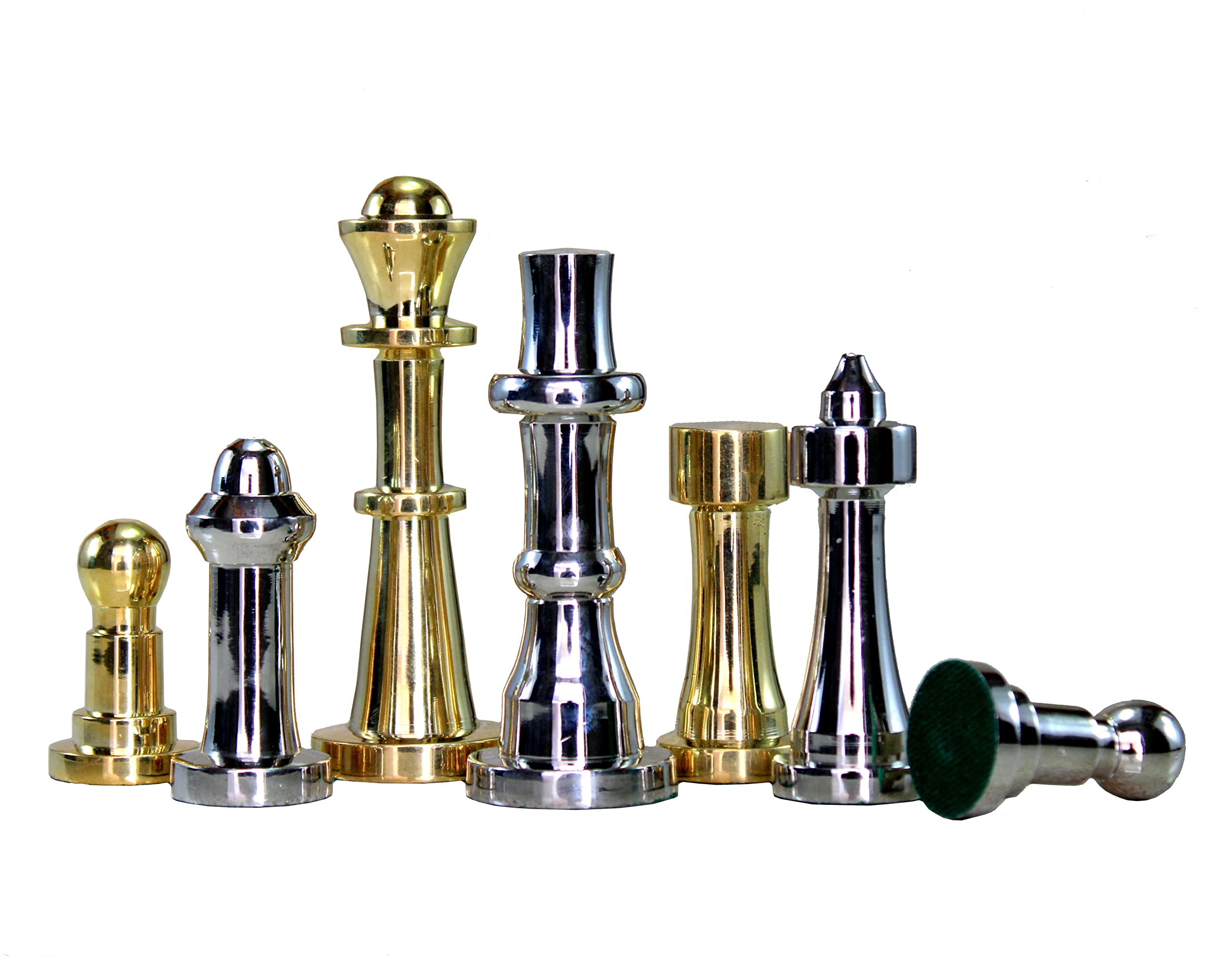 StonKraft Brass Chess Pieces Coins Pawns Chessmen - Copper Metal Chess Pieces