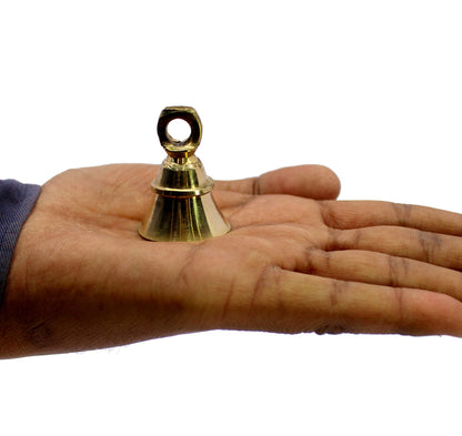 eSplanade Brass Pooja Mandir Decorative Bells | Pack of 10 | 2" Inches - Golden