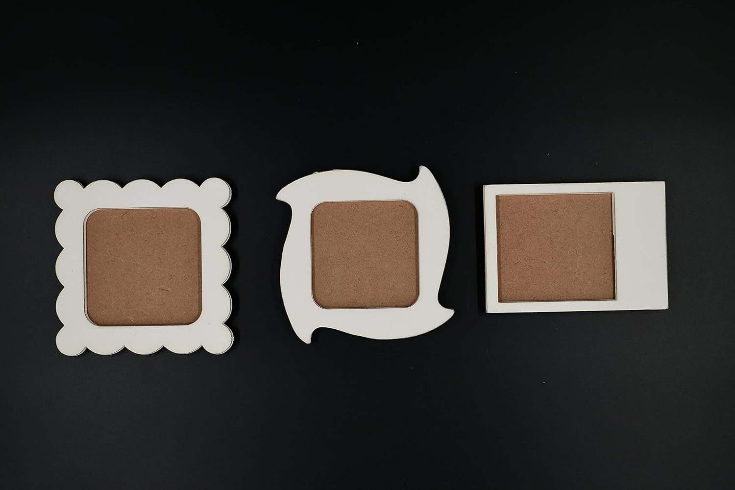IVEI DIY Rectangle Photo Magnets -Plain MDF Photo Frame Fridge Magnet Blanks Cutouts - Rectangle Shaped Magnets for Painting Wooden Sheet Craft, Decoupage, Resin Art Work & Decoration