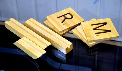 Esplanade Wooden Letter Tiles - DREAM HOME Office Table Decoration Items - Word Block | Scrabble-Inspired Showpieces for Home Decor, Motivational Sign, Interchangeable Letters