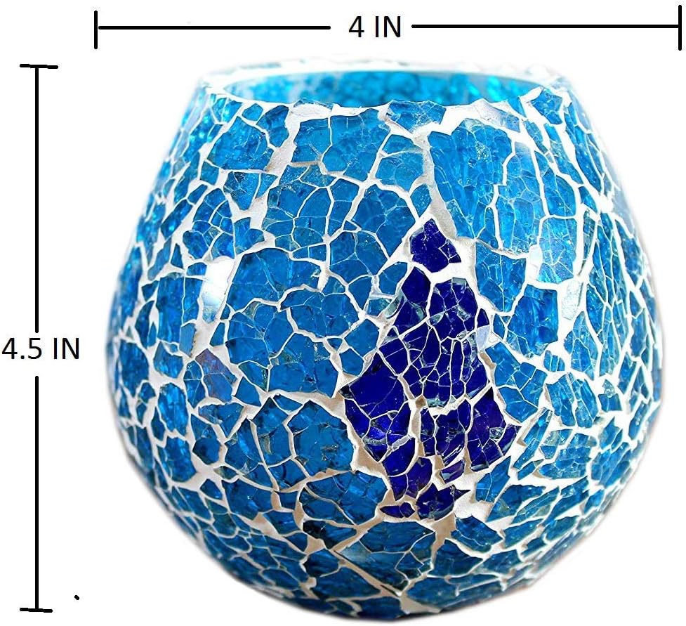 eSplanade Tealight Tea light Votive Candle Holders Votive - Glass (Set of 2) Multicolor