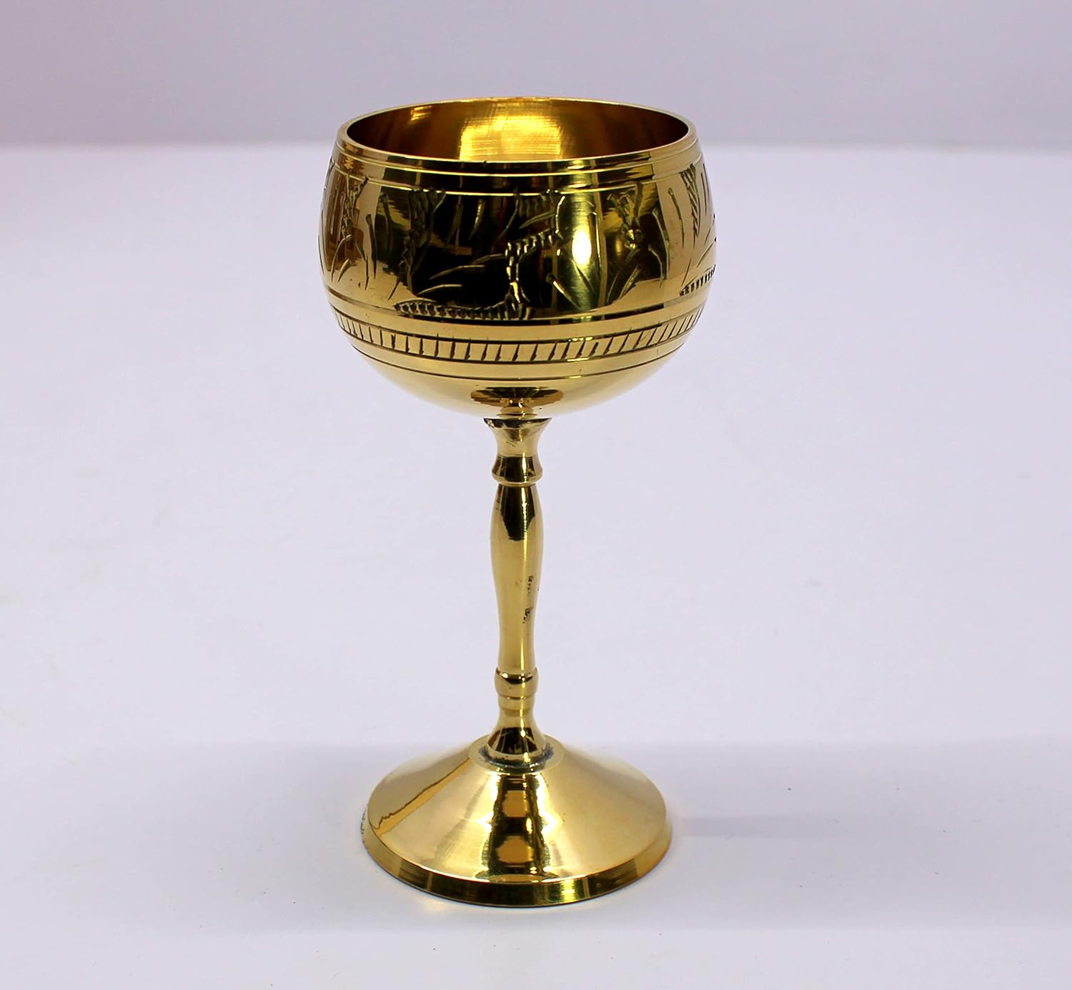 ESPLANADE Brass Chalice Goblet Shot Glasses Wine Coupes Glasses - 4.5" Inches Height
