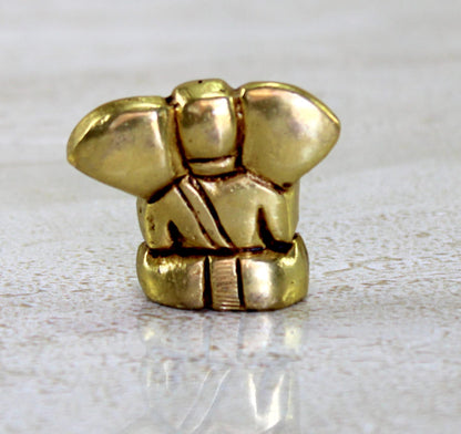 eSplanade Brass Ganesha Idol - 1.2 inches (Small Size) | Home Decor | Ganesh Ganesha | Bal Ganesh | Ganpati Ganapati Murti Statue (Modern)