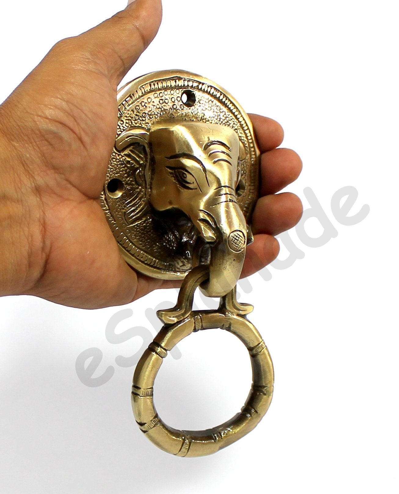 eSplanade Horse Rabbit Reindeer Elephant Brass Door Knockers | Door Decor Accessories | Brass Gate Knockers (Reindeer, Ganesh, Horse, Buddha, Elephant))