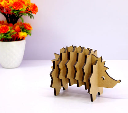 eSplanade DIY Craft MDF Decoupage Coasters - Set of 6 /Table Coasters/for Craft/Activity/Simple Animal Shape Decoupage/Painting/Resin Work/Hedgehog & Sheep shape