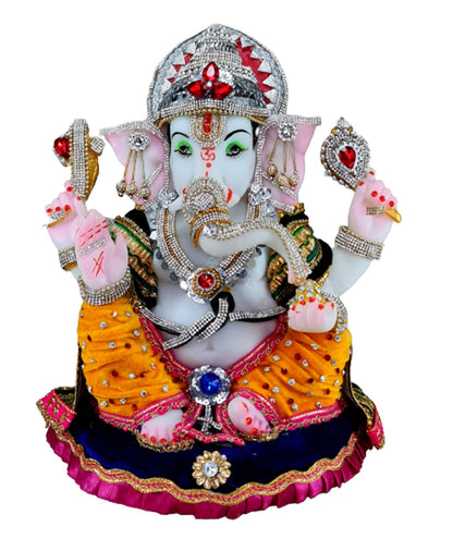 eSplanade Resin Ganesh Ganesha Ganpati Murti Idol Statue Sculpture | Pooja idols | Home Decor - 13.25" Inches - Big Size