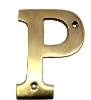 Esplanade Brass House Hotel Door Name - Wall Door Plaque Alphabet Letter "P" - 4" Inches
