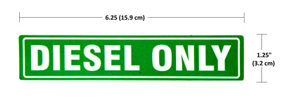 eSplanade Diesel ONLY Sign Label Sticker Decal - Easy to Mount Weather Resistant Long Lasting Ink Size (6.25" x 1.25")