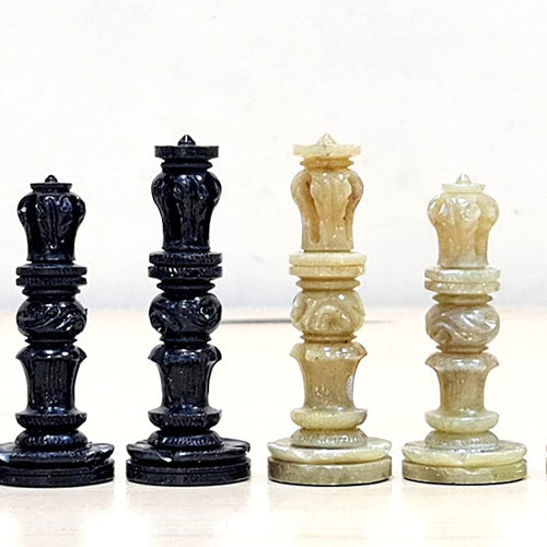 StonKraft Natural Stone Chess Pieces Chessmen Chess Coins (2.5
