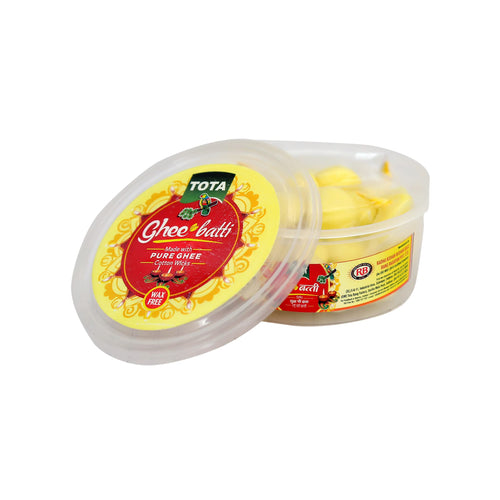 TOTA Wax Free Pure Cow Ghee Diya Cotton Wicks - Yellow | Pack of 1 | 90 Ghee Batti