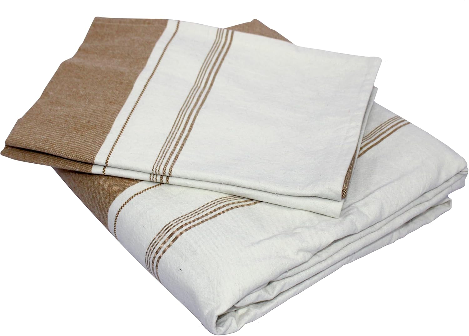 Premium 100% Cotton King Size Bedsheet Set - Minimalist Design - 110 x 105 Inches, with 2 Pillow Covers - 29 x 20 Inches