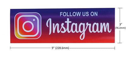 eSplanade Instagram Sign Sticker Decal Instagram (9" x 3") - Set of 2