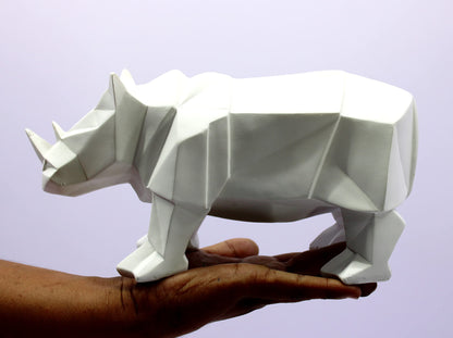 eSplanade Resin Rhino Rhinoceros Sculpture Figurine Showpiece | Decorative Items - Home Decor | Black - 10" Inches Length