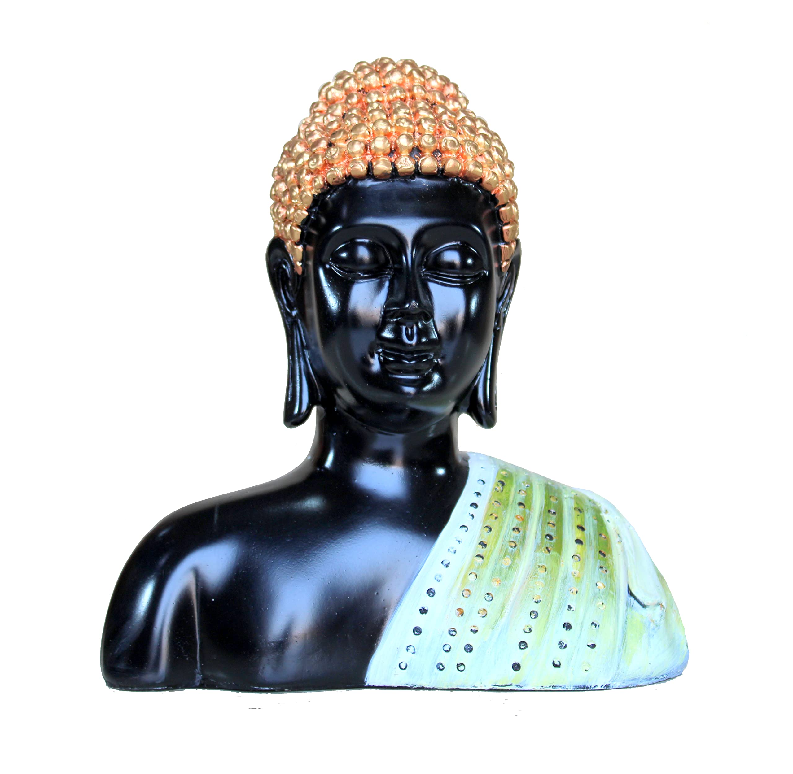 eSplanade Resin Buddha - Meditating Buddha - Polyresin Idol Statue Figurine Murti (Black)