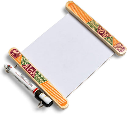 IVEI utility fridge magnet with a dry erase board and geometric pattern wooden frame - budget gifts - unique ideas - whiteboard