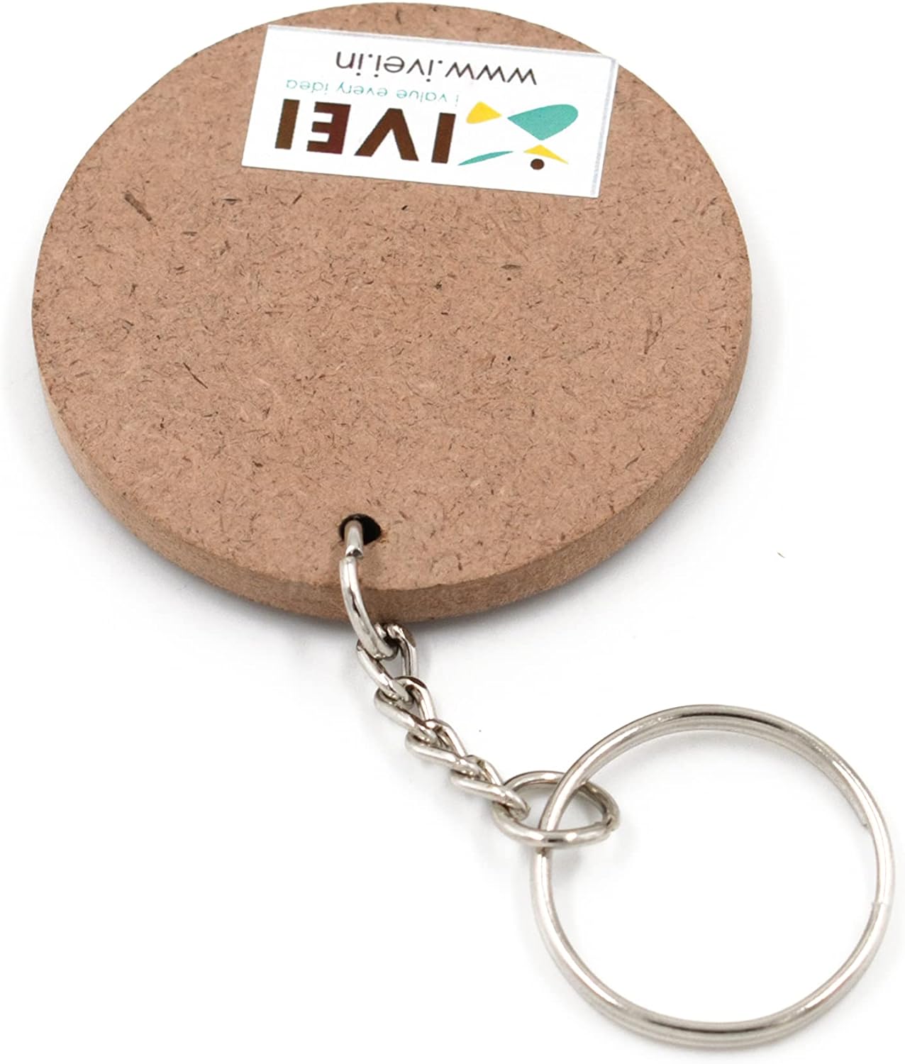 IVEI DIY MDF Key Chains Wood Sheet Craft - MDF Plain Square Shaped Key Chains for Painting Wooden Sheet Craft - Set of 20-2 in X 2 in for Decoupage MDF Plains, Resin Artwork & Decoration (Multi-shaped)