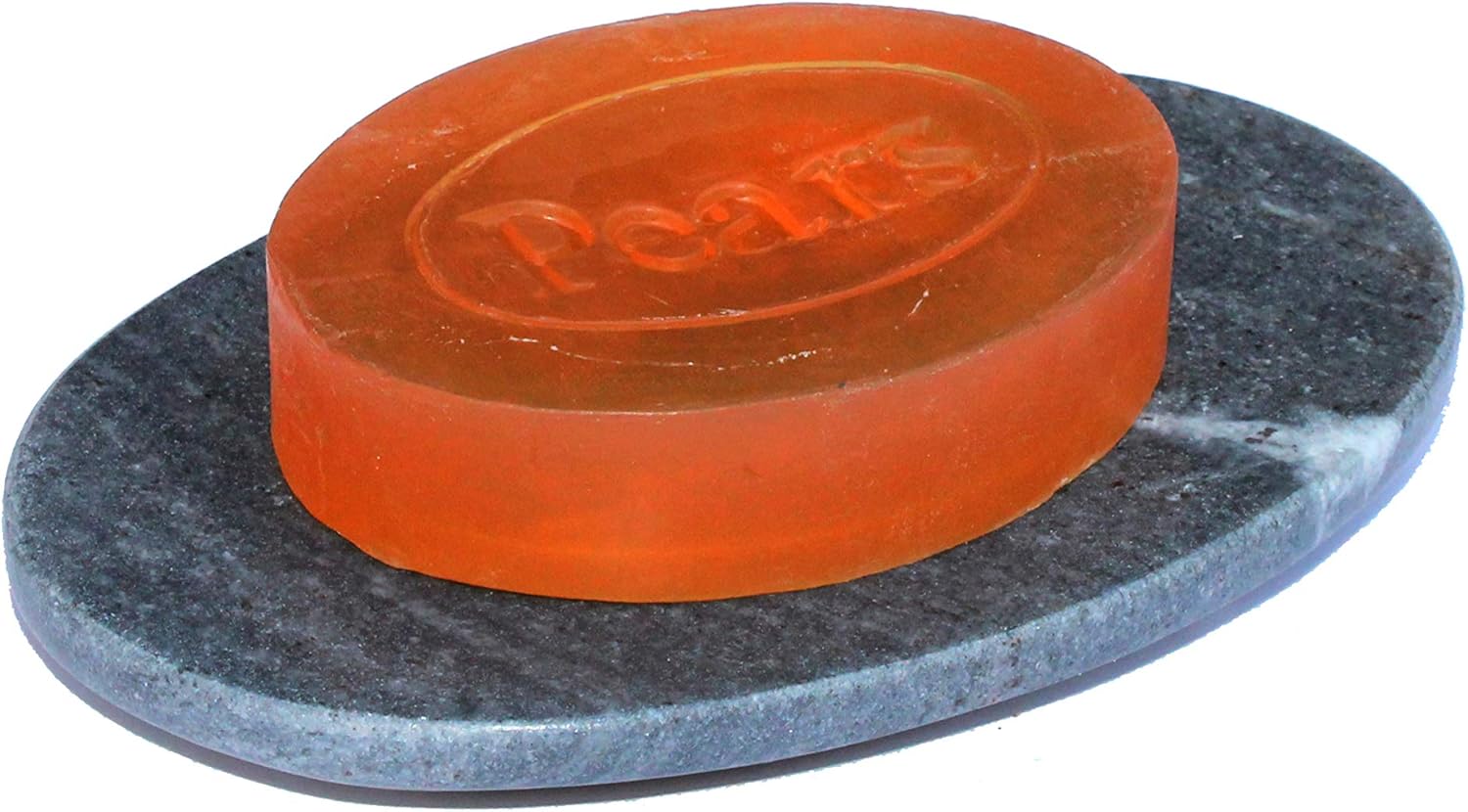 KLEO White & Black Marble Stone Soap Dish Soap Holder Bath Accessories Bathroom Accessories (Oval)