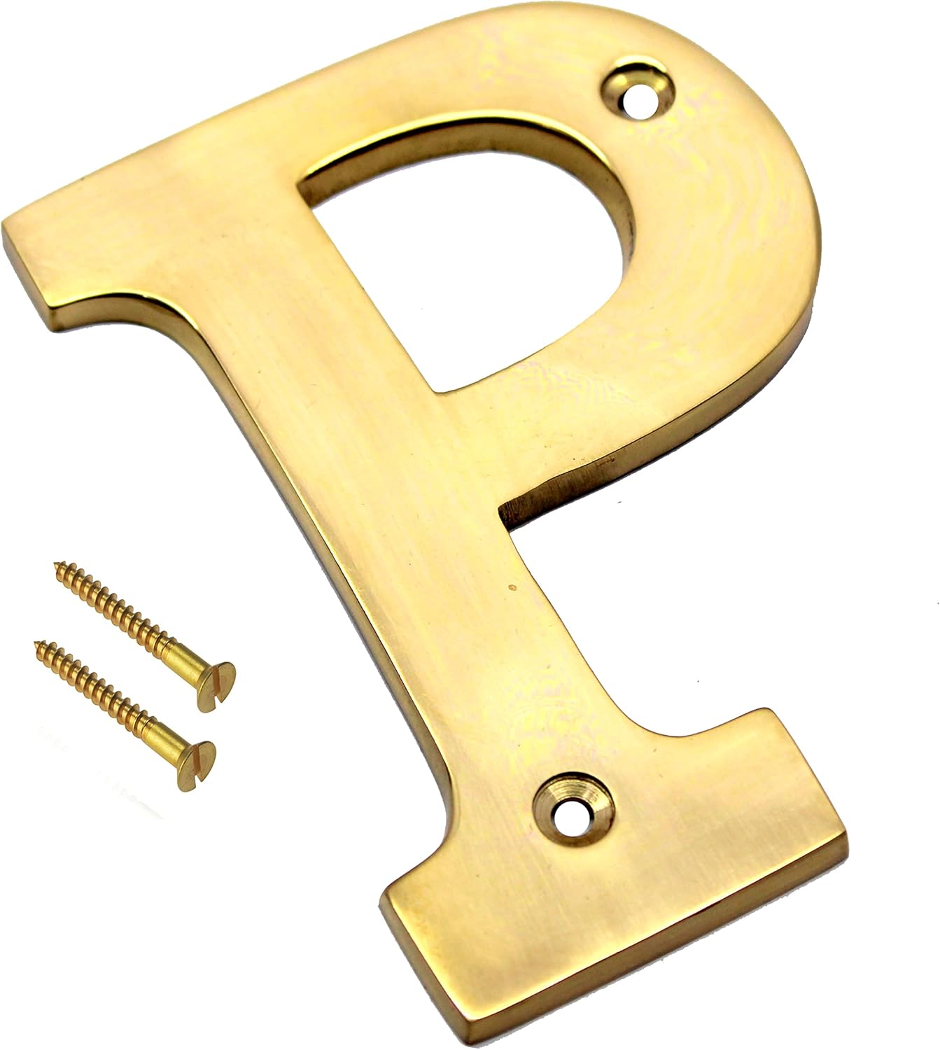 Esplanade Brass House Hotel Door Name - Wall Door Plaque Alphabet Letter "P" - 4" Inches