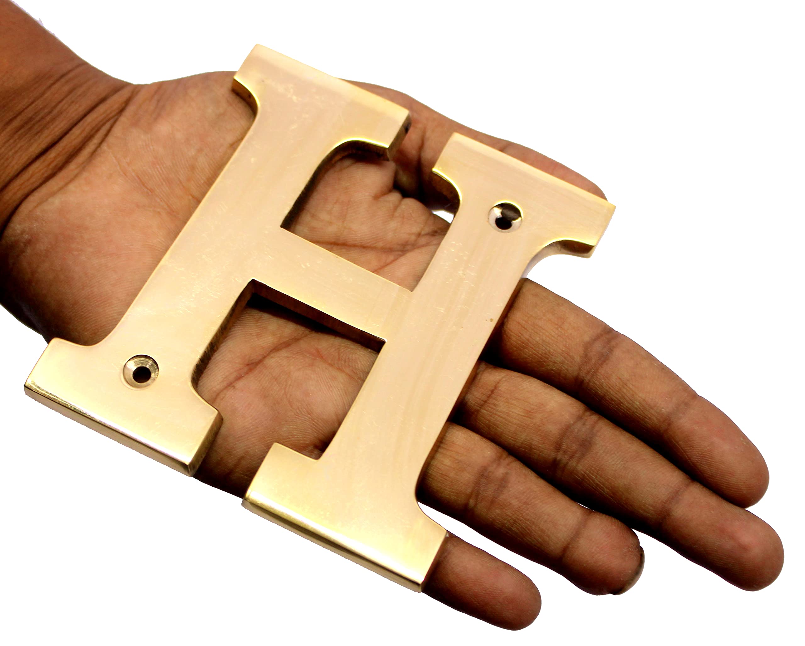 eSplanade Brass House Hotel Door Name Alphabets - Wall Door Plaque Alphabet Letter - Golden - 4" Inches (All Alphabets- 4")