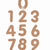 IVEI Numbers Cutouts - DIY Wood Sheet Craft - Plain MDF Wood - Blank Cutouts Numbers (Big) for Painting, Wooden Sheet Craft Board for Resin Art & Fluid Art, Mandala Art, Pyrography - Set of 10