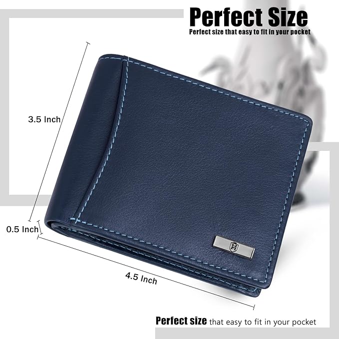 HORNBULL Gift Hamper for Men | Navy Wallet and Brown Belt Mens Combo Gift Set | Leather Wallets for Men | Men's Wallet BW69181