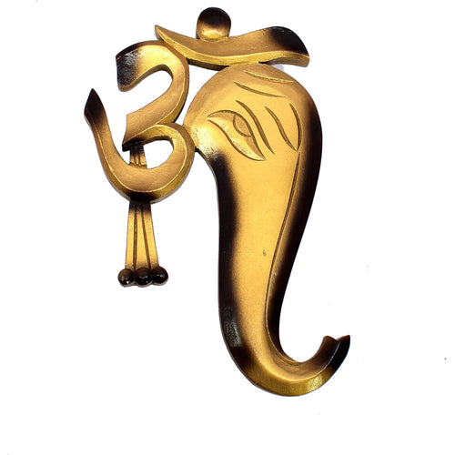 eSplanade Ganesha Ganesh Wall Door Hanging | OM Aum Wall Hanging | Decorative Accessories - Home Decor | Wood - 11.5