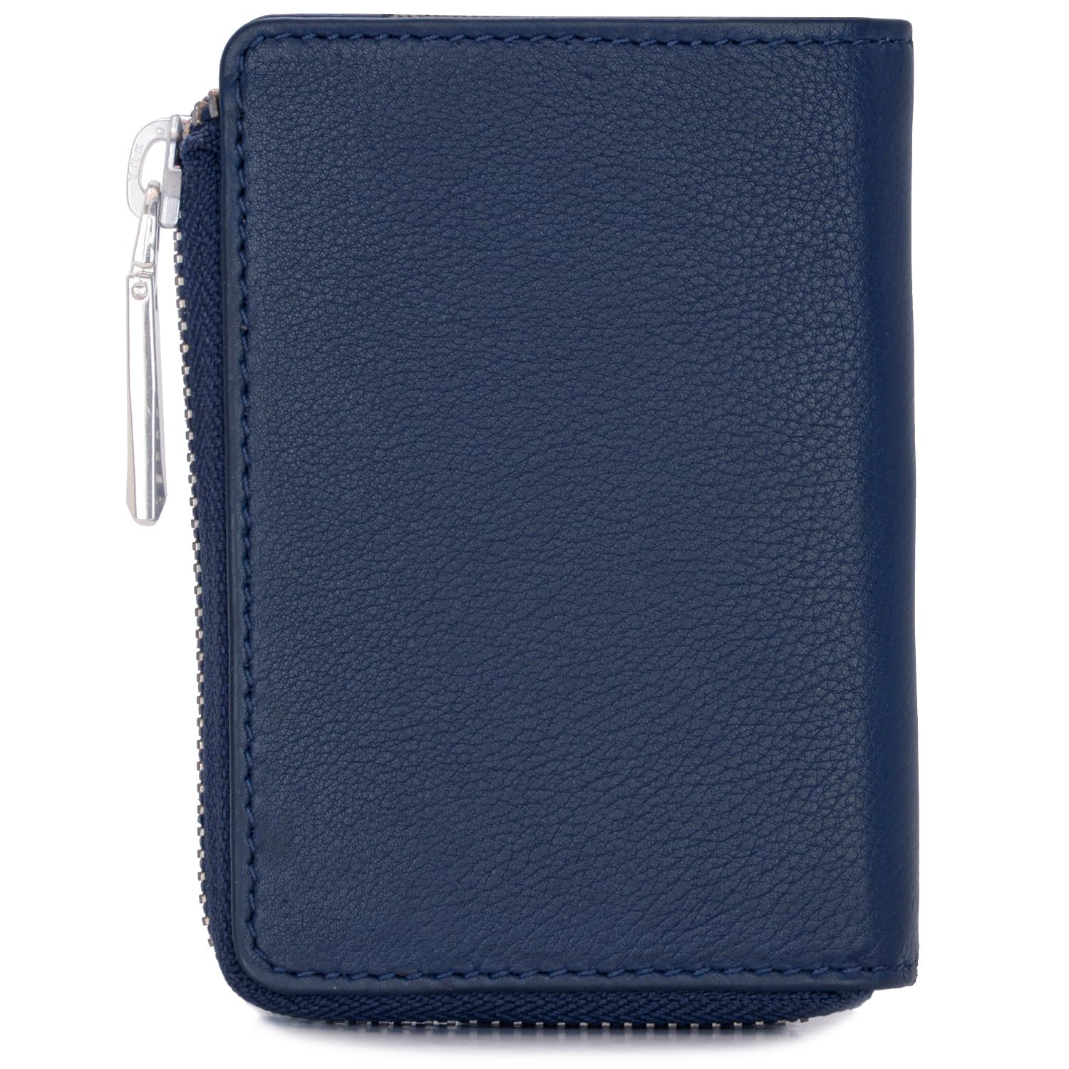 HORNBULL Steve RFID Blocking Leather Wallet for Men | Vertical Credit Debit Card Holder (Navy1)