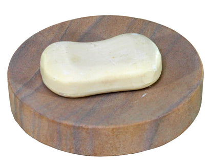 KLEO Stone Soap Dish - Rigged Design | Water Absorbent | Natural Stone | Soap Holder | Soap Tray | Soap Case | Luxury Bath Accessories