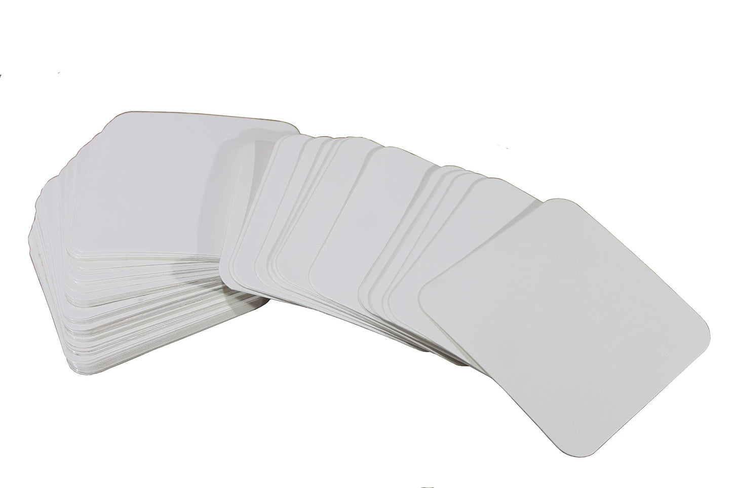 eSplanade Disposable Paper Coasters - Use and Throw Reversible Paper Coasters - Set of 100 - White