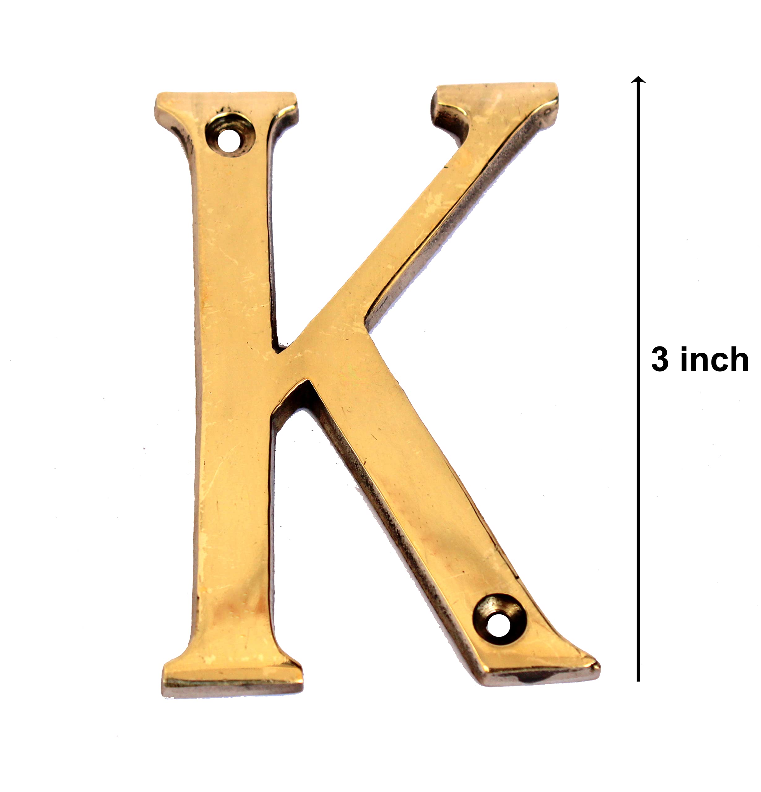 eSplanade - Brass House Hotel Door Name Alphabets - Wall Door Plaque Letter Alphabets - 3" Inches - Golden ("All Alphabet-3")