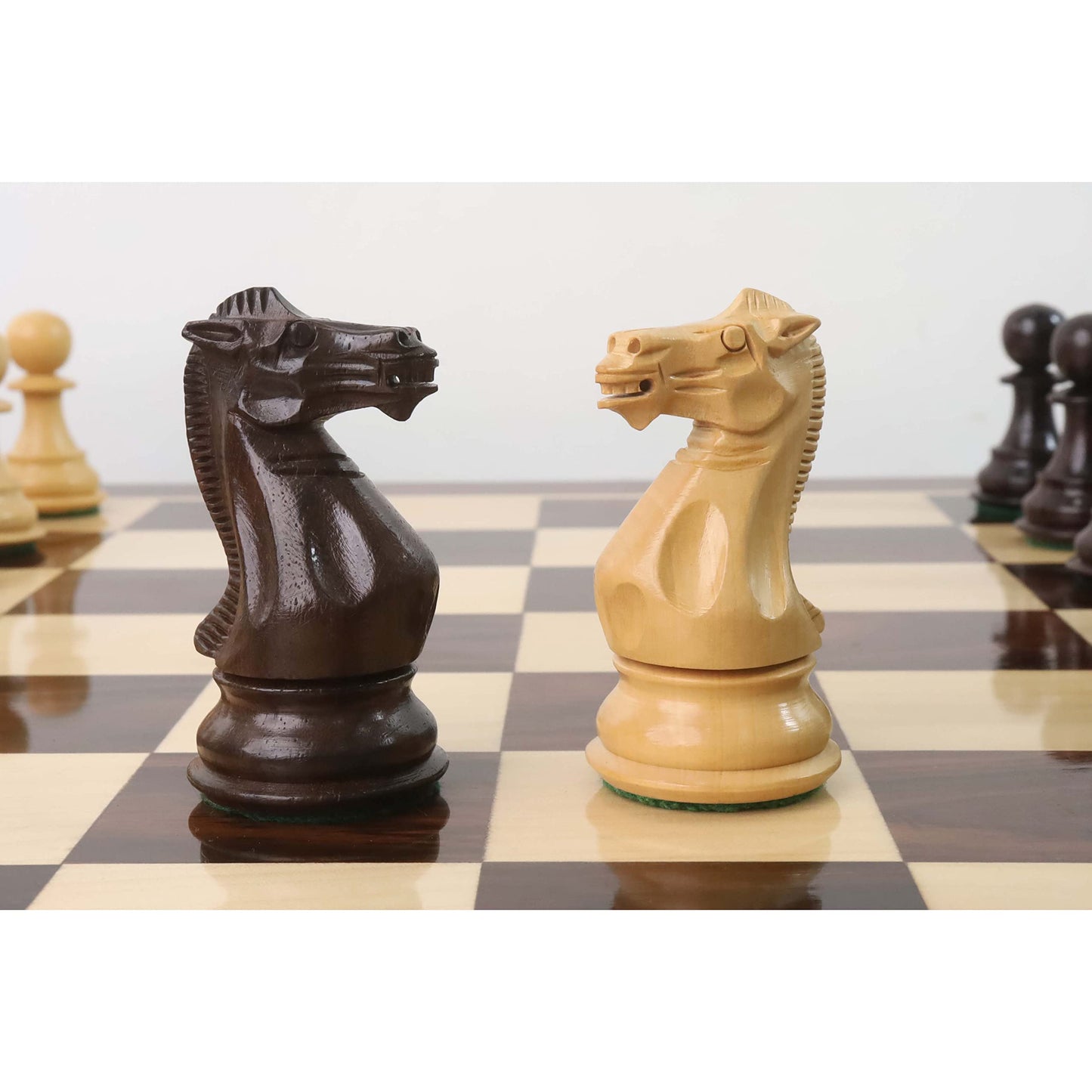 Royal Chess Mall Professional Staunton Chess Pieces Only Chess Set, Sheesham and Boxwood Wooden Chess Set, 4.1-in King, Tournament Chess Set, Weighted Chess Pieces (3.4 lbs)