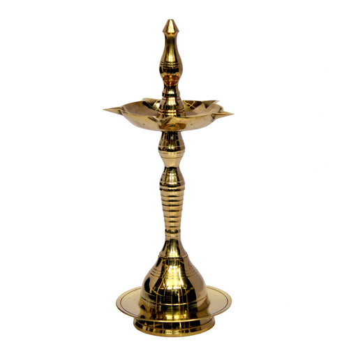 eSplanade Kerala Diya for Pooja - Diwali Diya for Pooja - Kutthu Vilakku Samai Diya for Puja Diwali Decorations, Temple Decoration - Brass (9)