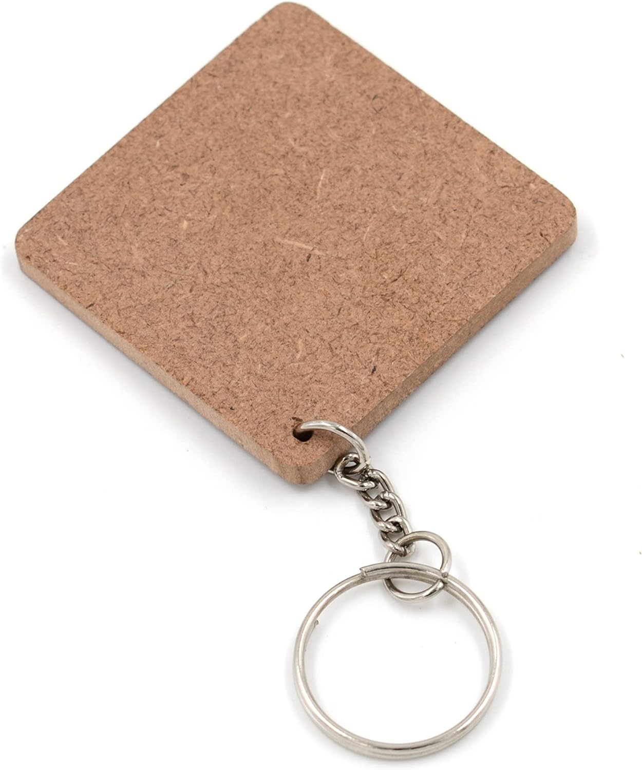 IVEI DIY MDF Key Chains Wood Sheet Craft - MDF Plain Square Shaped Key Chains for Painting Wooden Sheet Craft - Set of 20-2 in X 2 in for Decoupage MDF Plains, Resin Artwork & Decoration (Multi-shaped)
