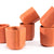 KLEO Clay Glasses Reusable Kullad (Set of 6) - Terracotta Glasses Tea Coffee Cups Drinkware Kullad (Octagonal Shape)