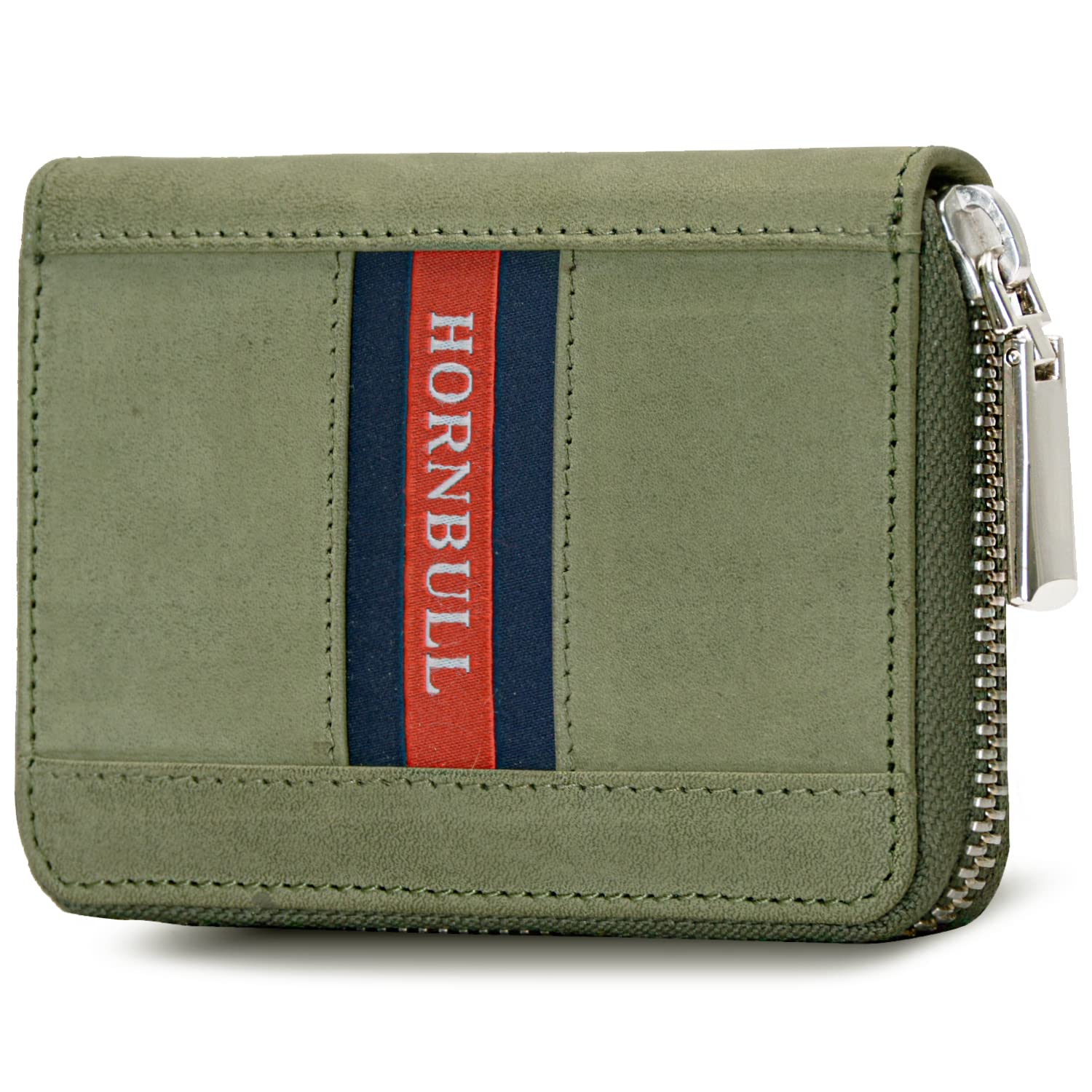 HORNBULL Dixon Green RFID Blocking Leather Wallet for Men | Vertical Credit Debit Card Holder
